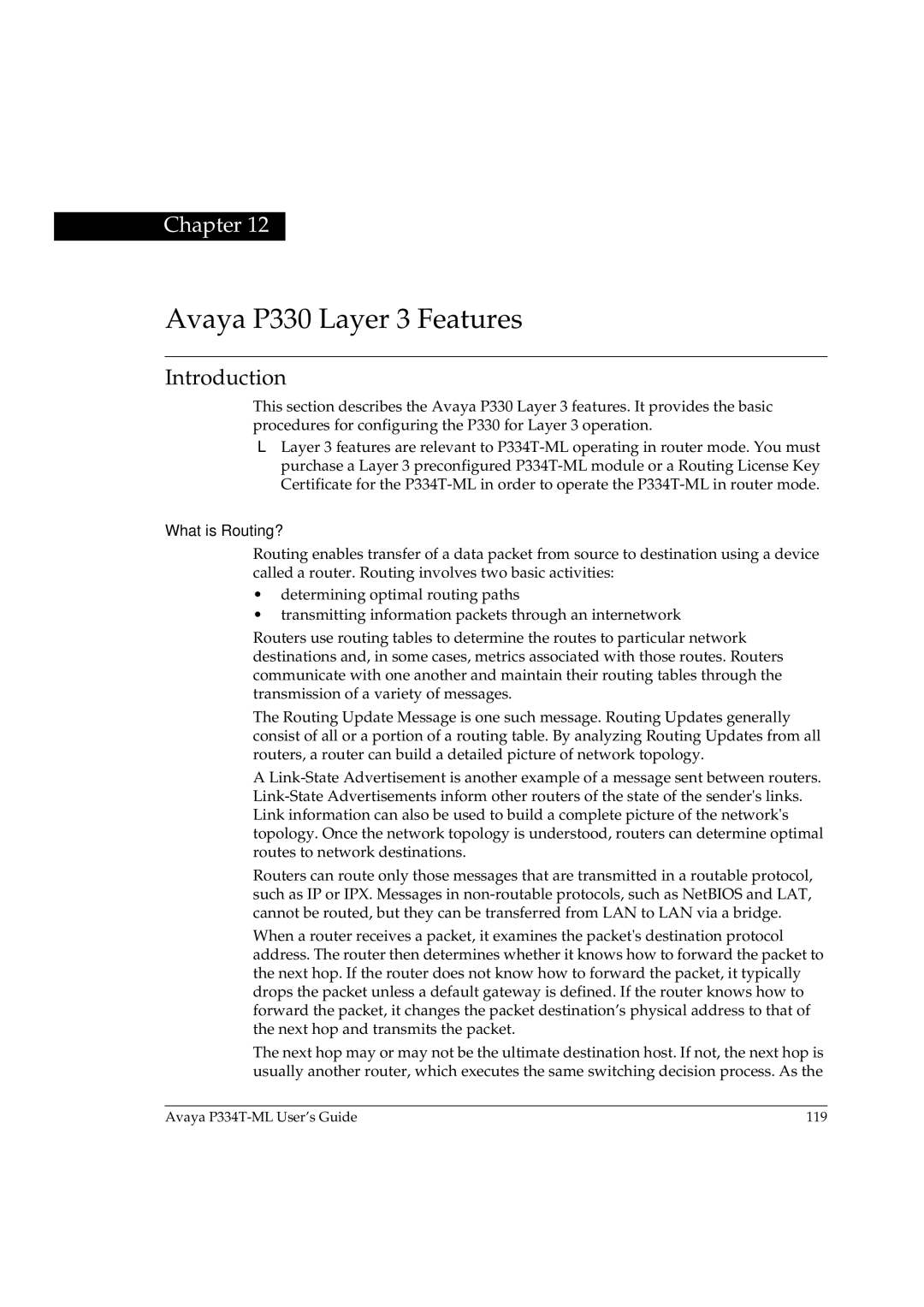 Avaya P334T-ML manual Avaya P330 Layer 3 Features, What is Routing? 