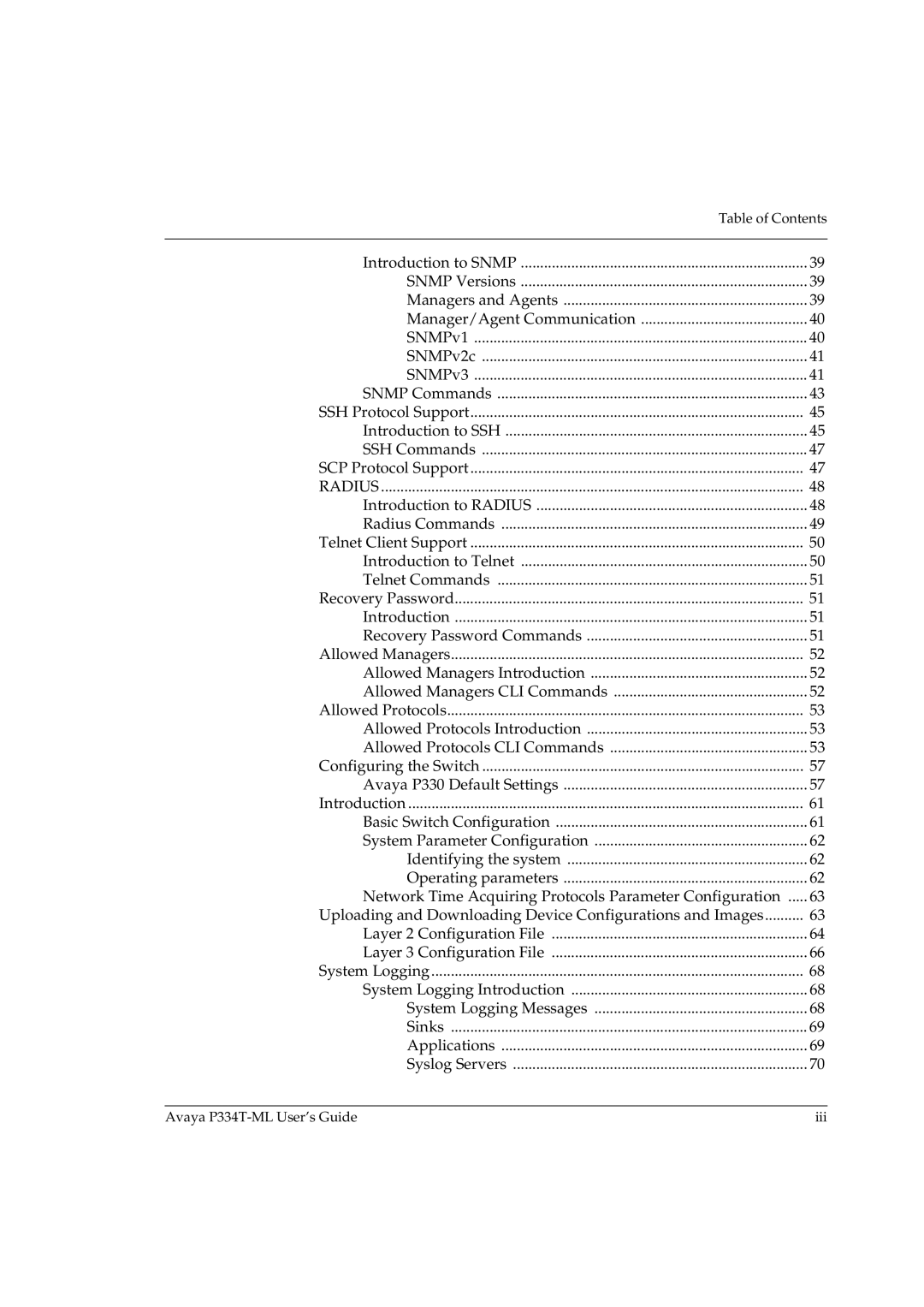 Avaya P334T-ML manual Radius 