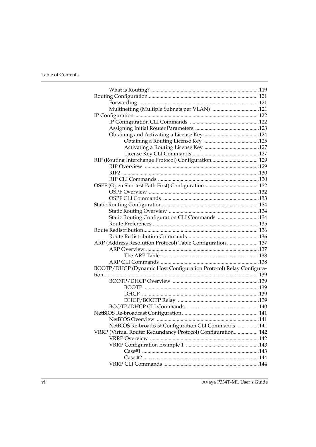 Avaya P334T-ML manual RIP2, Bootp, Dhcp 