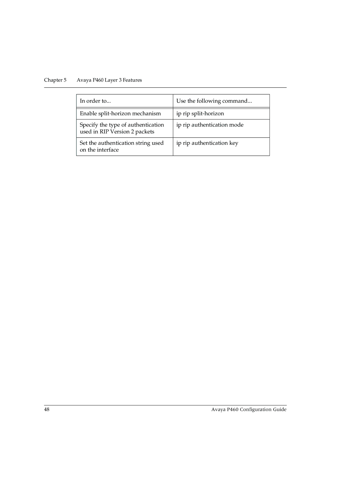 Avaya manual Avaya P460 Layer 3 Features 