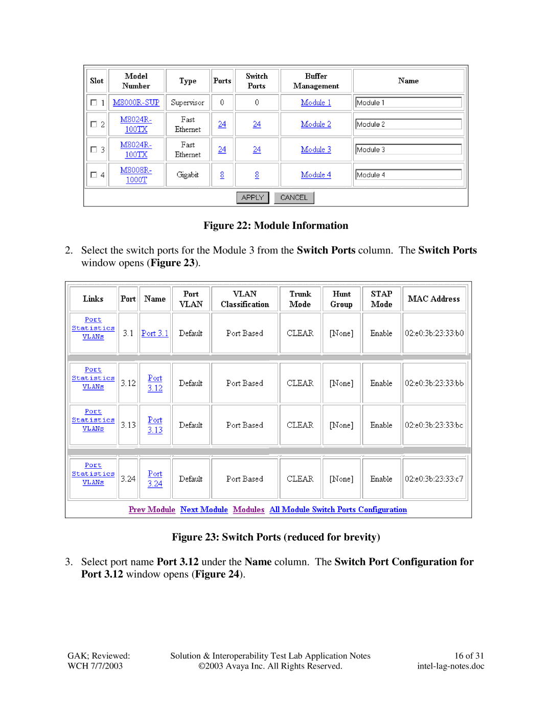 Avaya P882 manual Module Information 