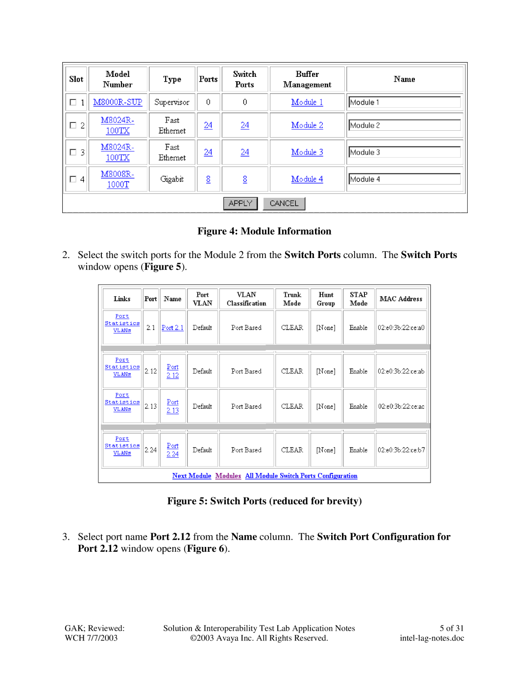 Avaya P882 manual Module Information 