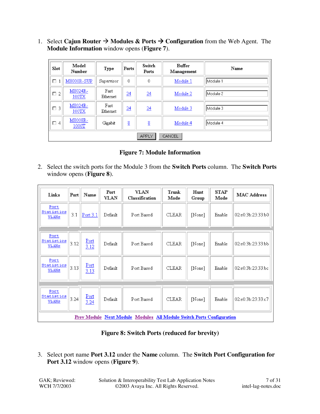 Avaya P882 manual Module Information 