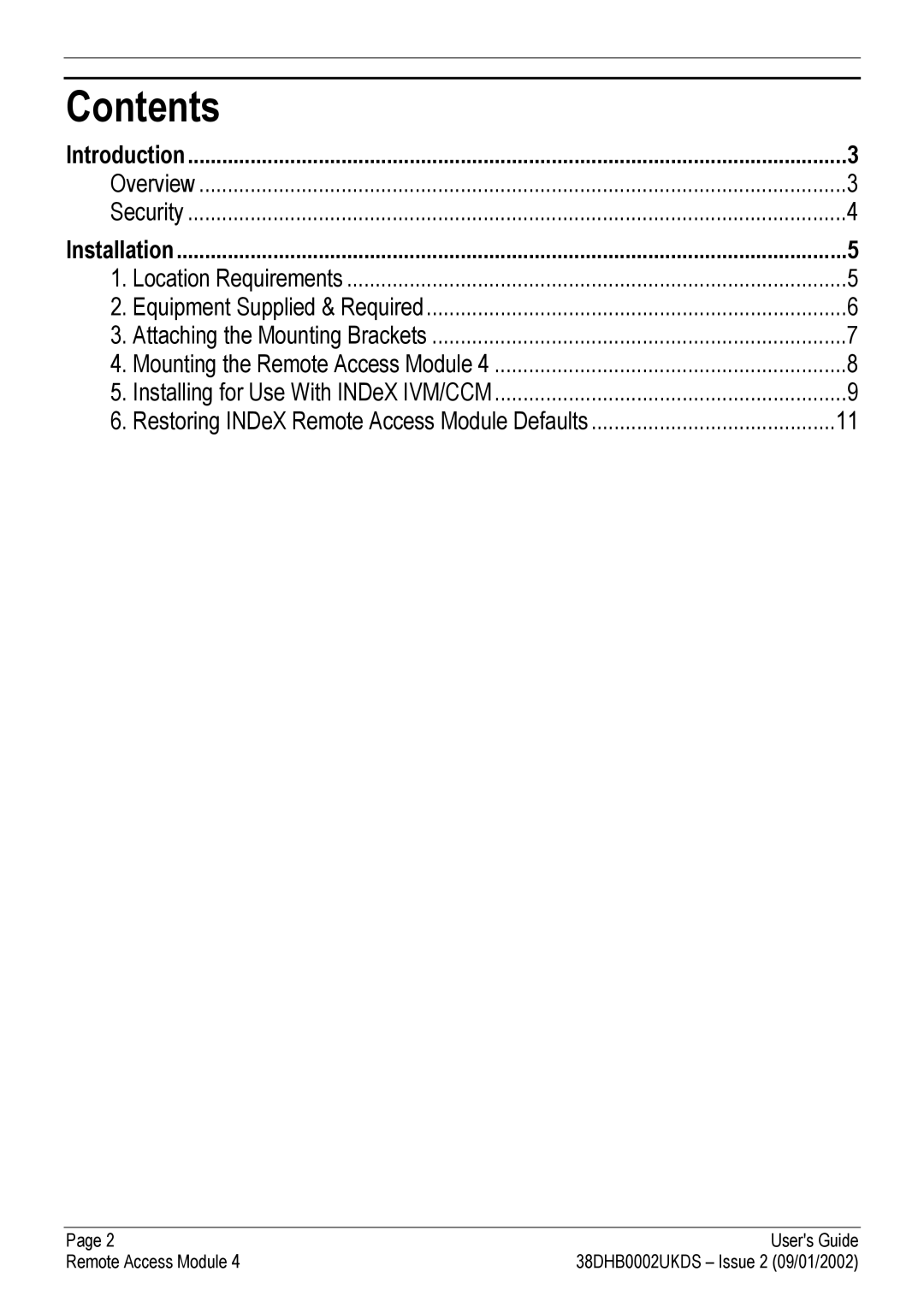 Avaya Remote Access Module 4 manual Contents 