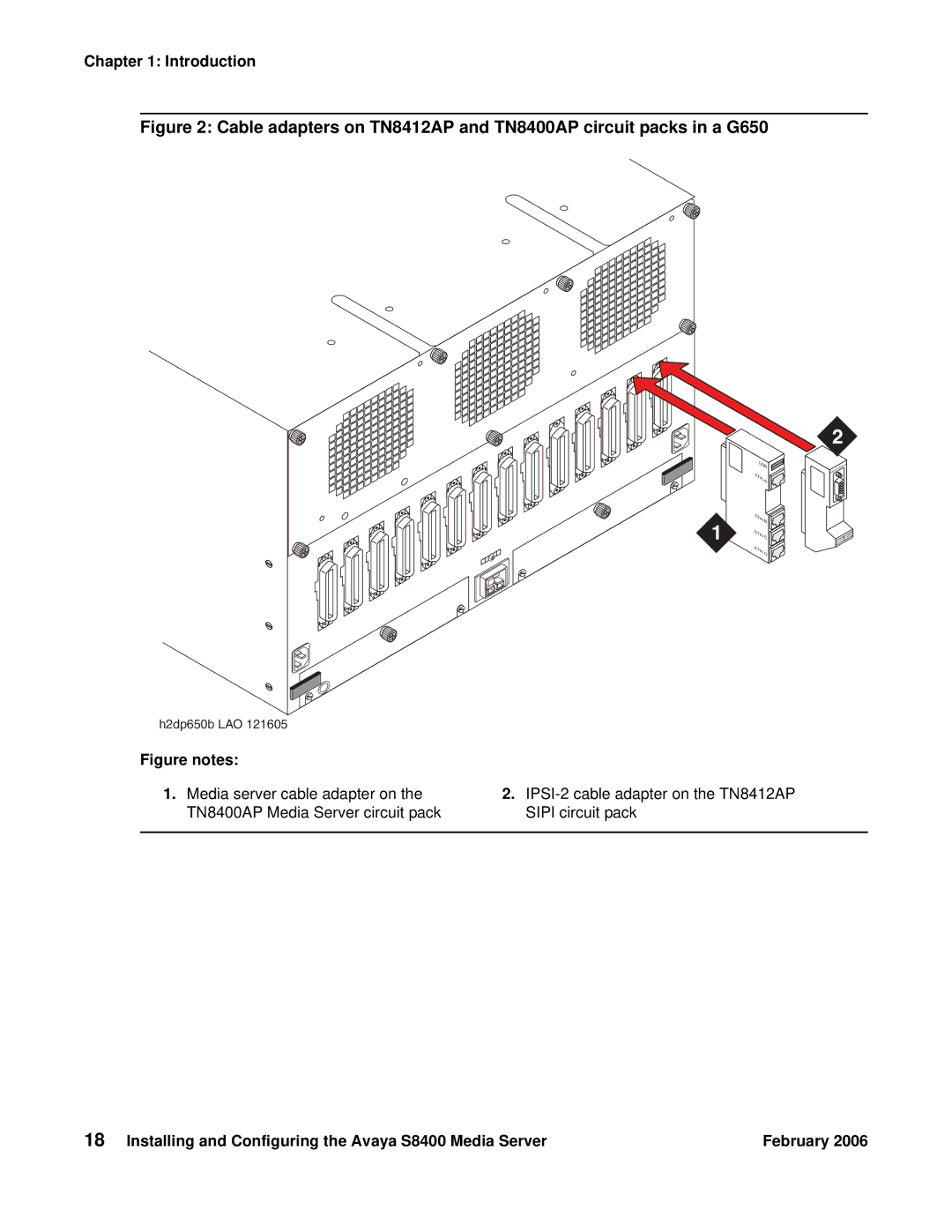 Avaya S8400 manual Figure notes 