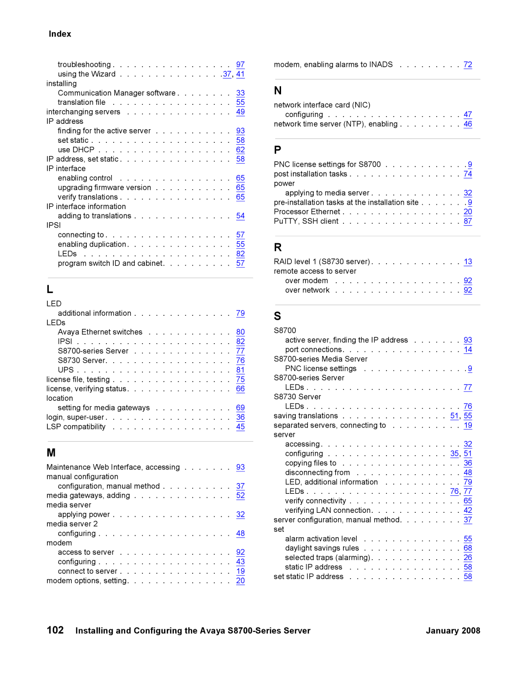 Avaya S8700 manual Ipsi 