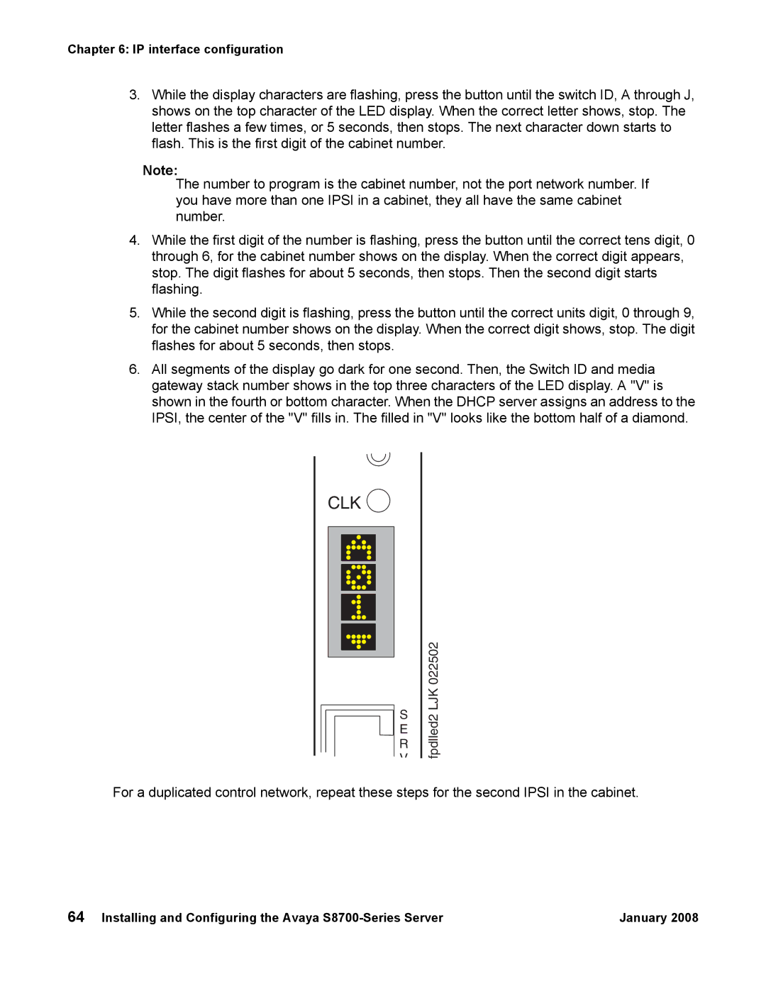 Avaya S8700 manual Clk 