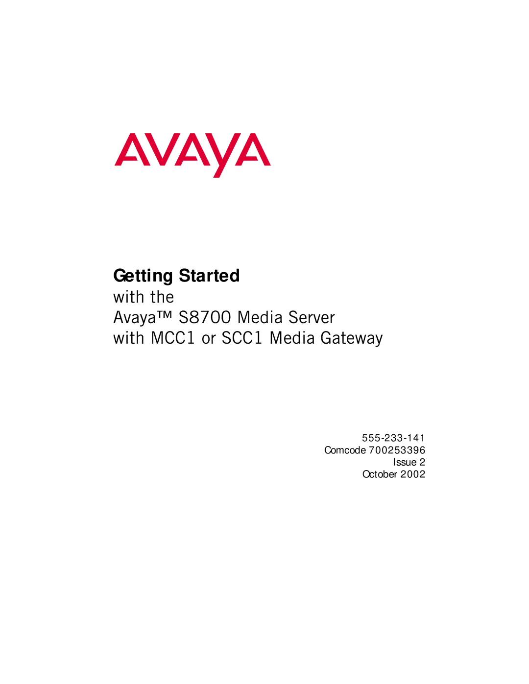 Avaya S8700 manual Getting Started 