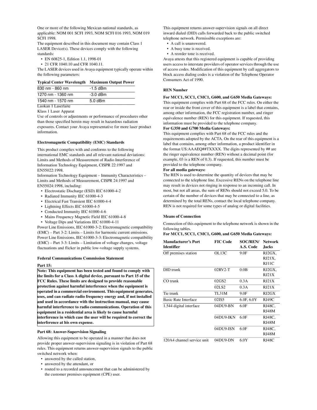 Avaya S8710 manual Soc/Ren 