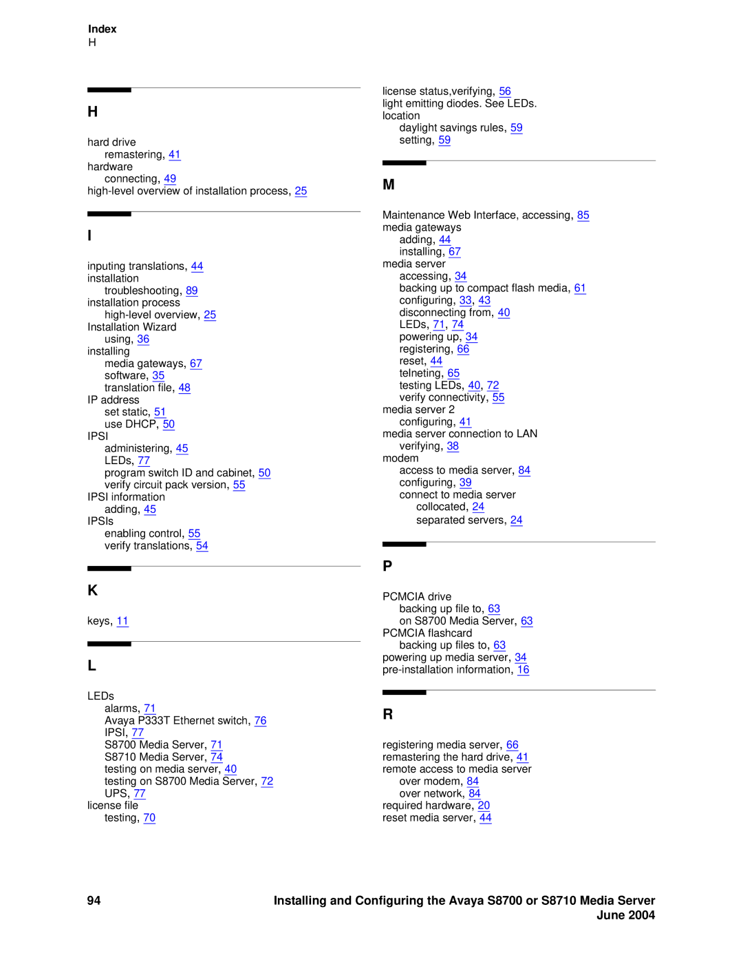 Avaya S8710 manual June 