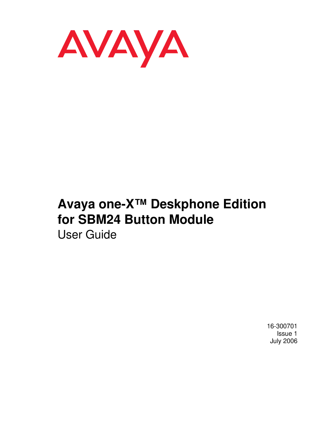 Avaya 16-300701 manual Avaya one-X Deskphone Edition for SBM24 Button Module 