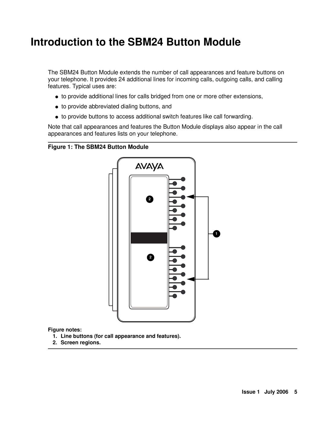 Avaya 16-300701 manual Introduction to the SBM24 Button Module 