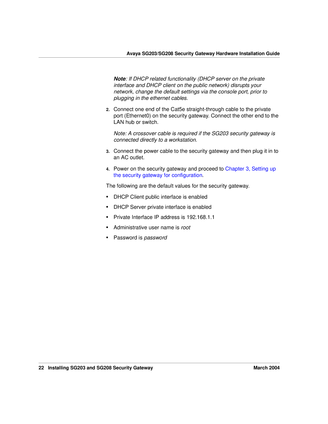 Avaya manual Installing SG203 and SG208 Security Gateway 