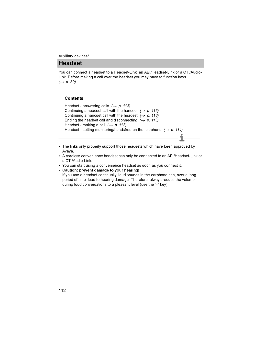 Avaya T3 (IP) Comfort manual Headset 