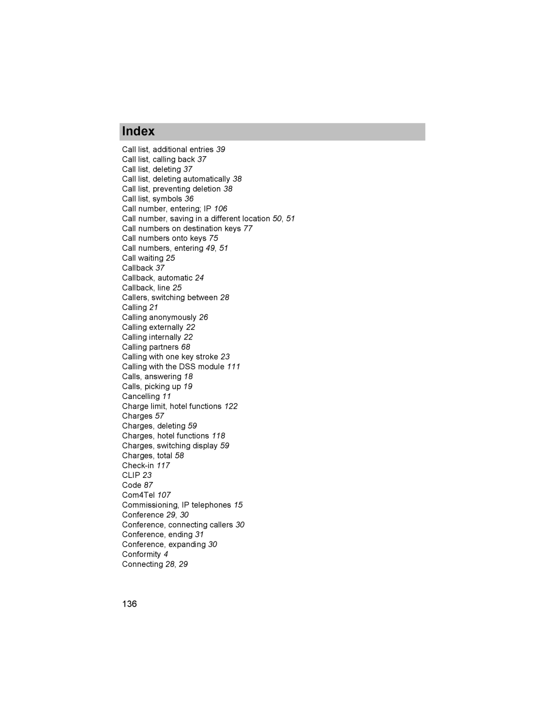 Avaya T3 (IP) Comfort manual 136 