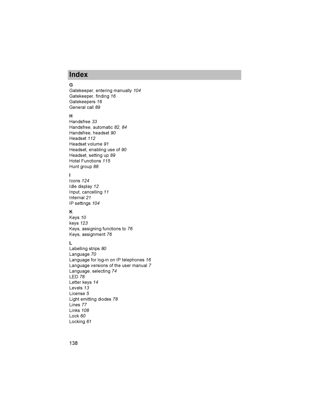 Avaya T3 (IP) Comfort manual 138 