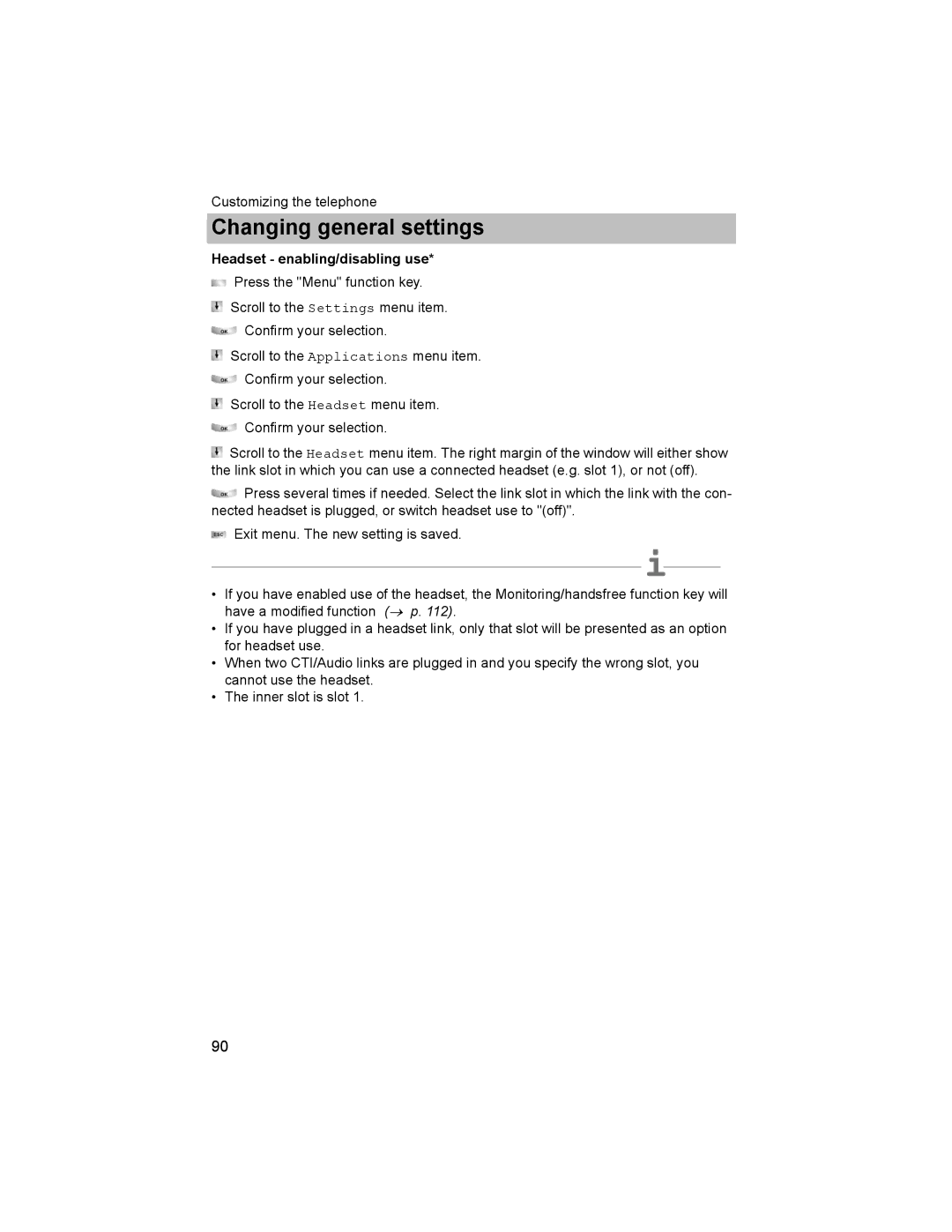 Avaya T3 (IP) Comfort manual Headset enabling/disabling use 