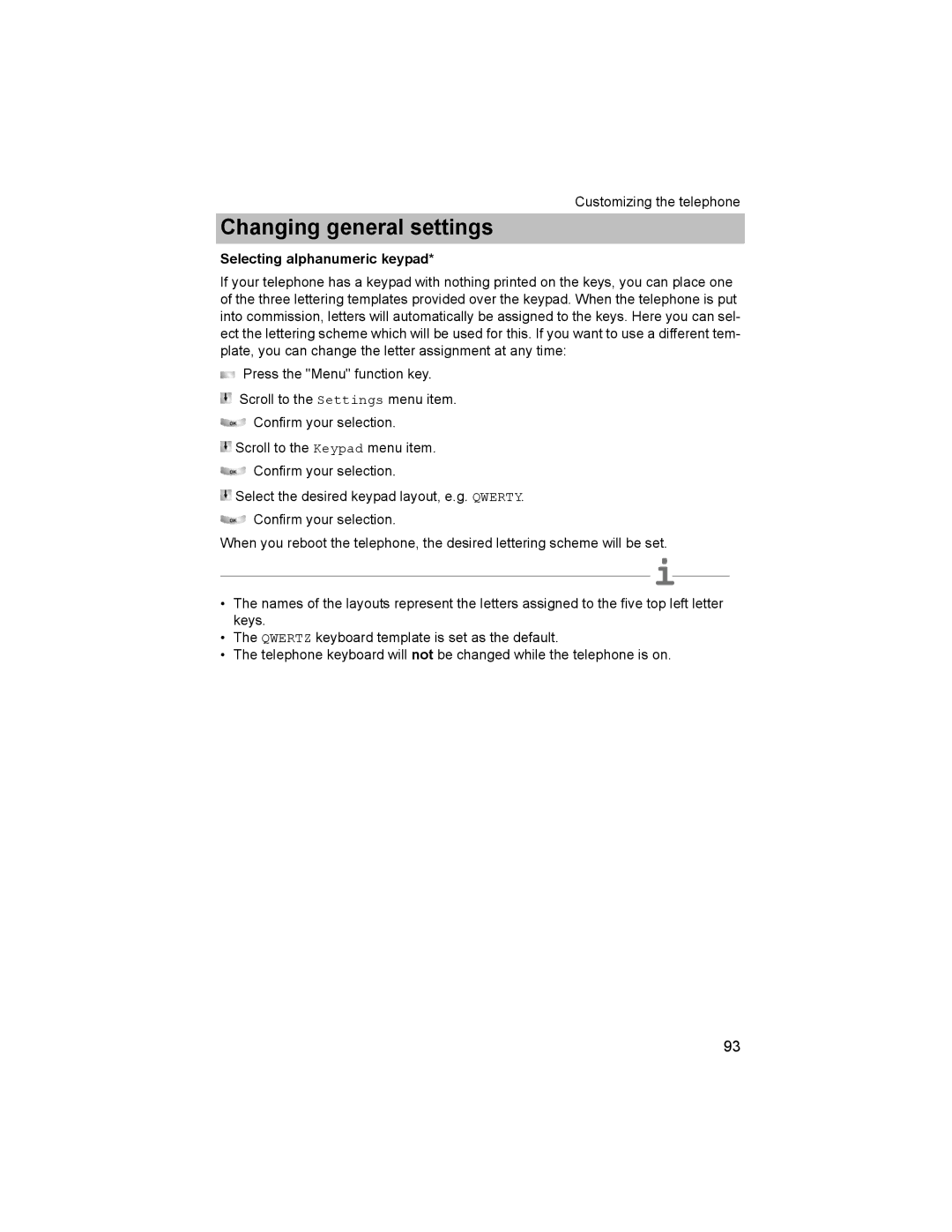 Avaya T3 (IP) Comfort manual Selecting alphanumeric keypad 