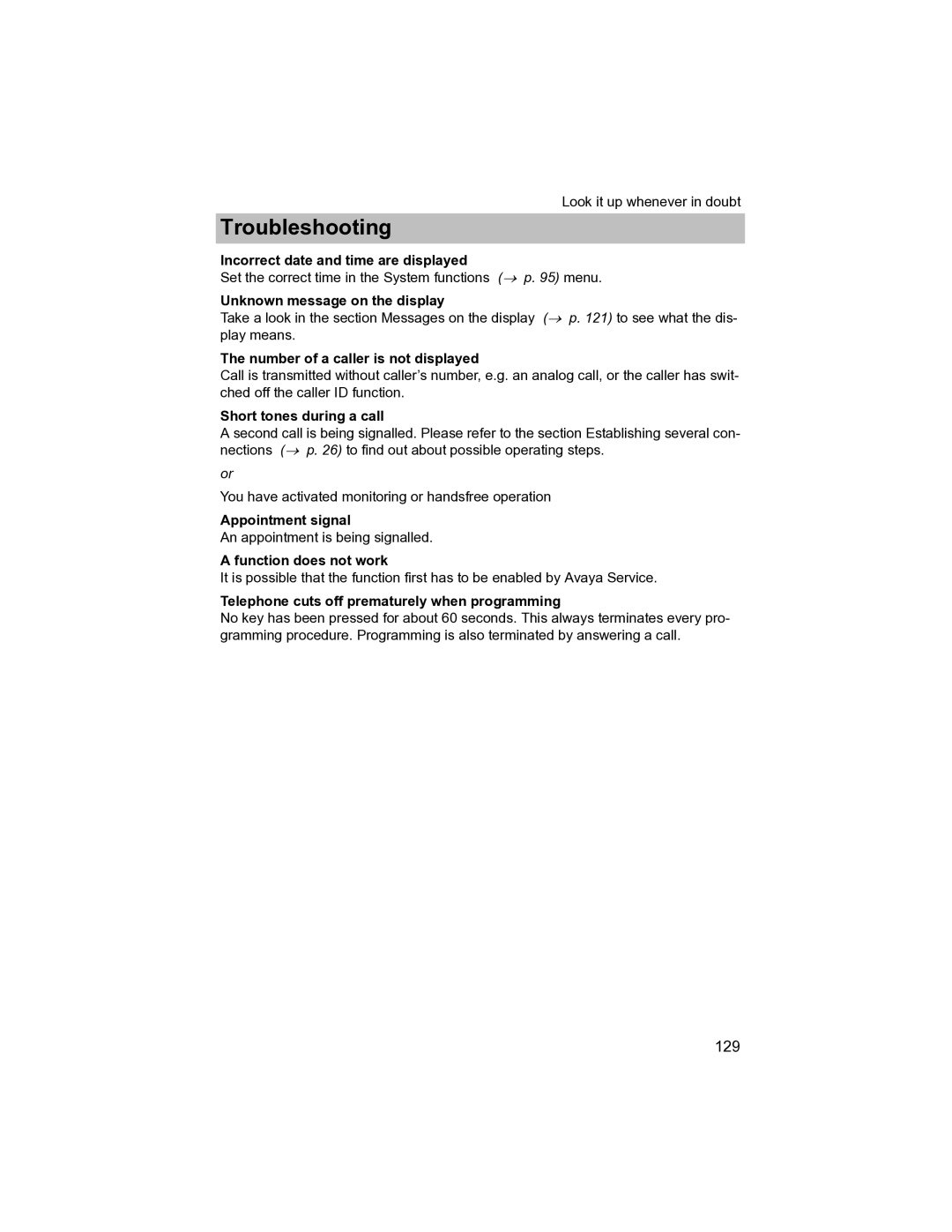 Avaya T3 (IP) Compact manual Troubleshooting 