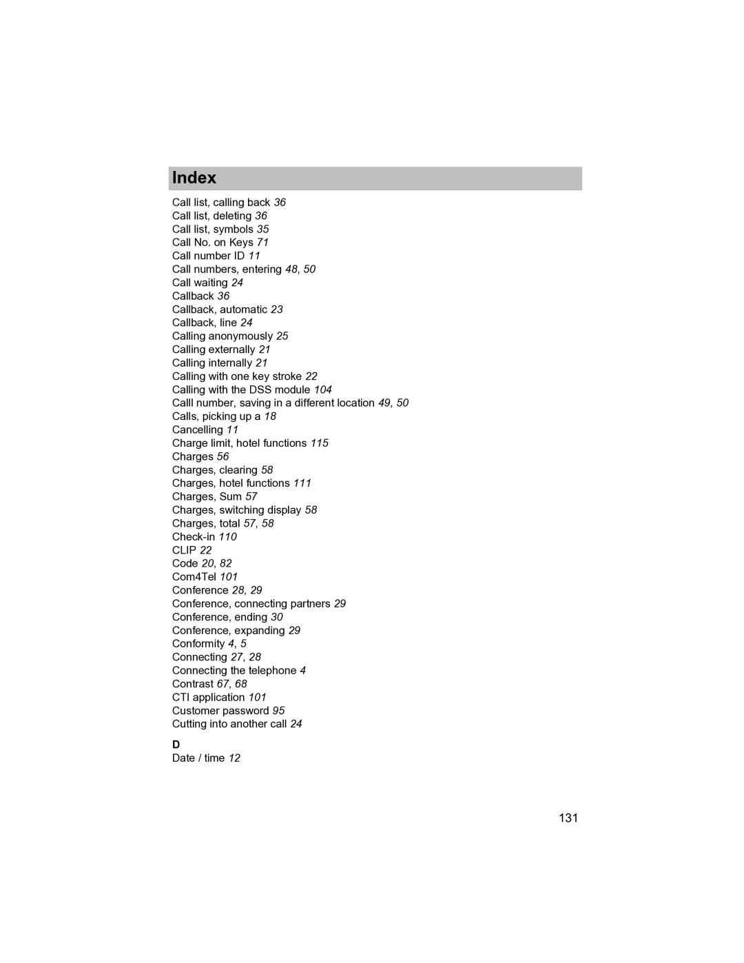 Avaya T3 (IP) Compact manual 131 