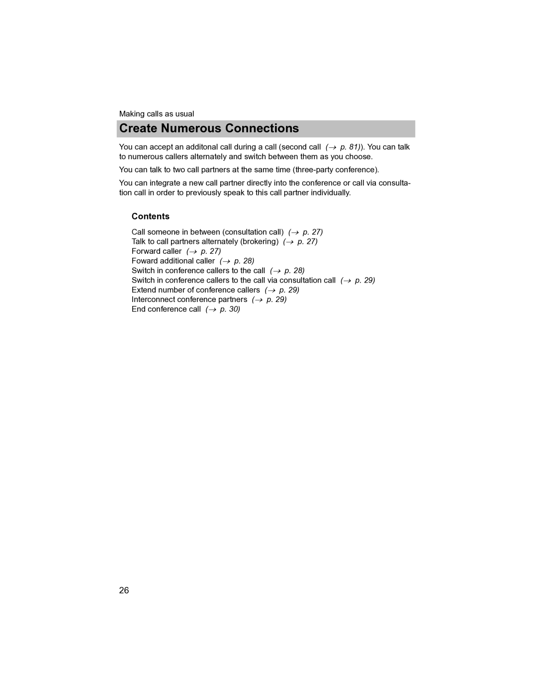 Avaya T3 (IP) Compact manual Create Numerous Connections 