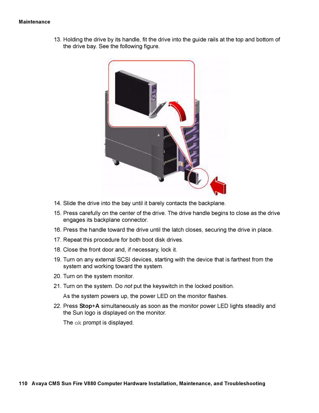 Avaya V880 manual Maintenance 