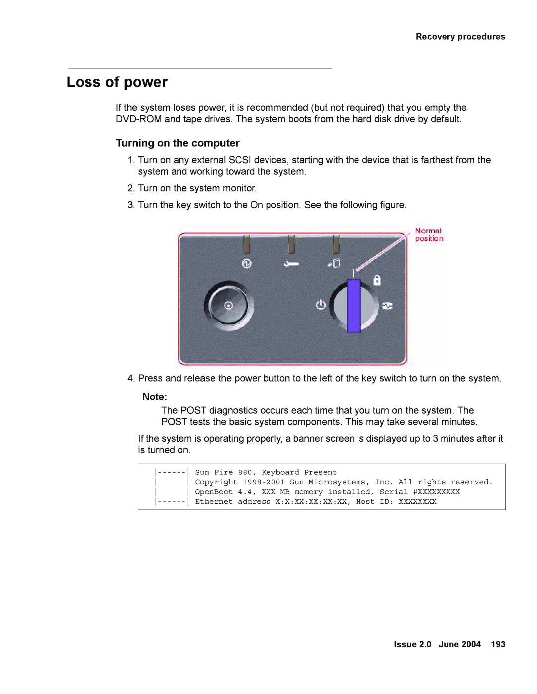 Avaya V880 manual Loss of power 