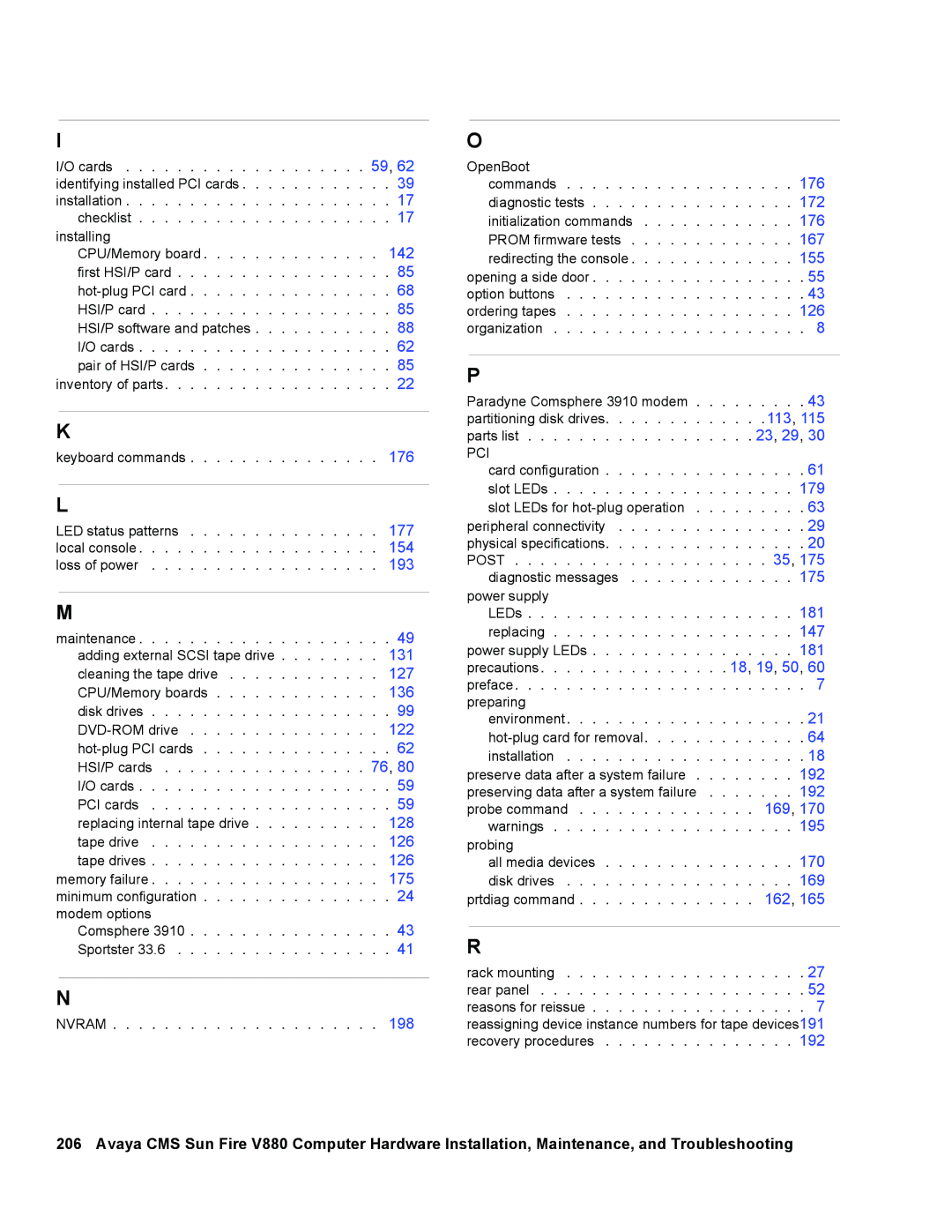 Avaya V880 manual Commands diagnostic tests 