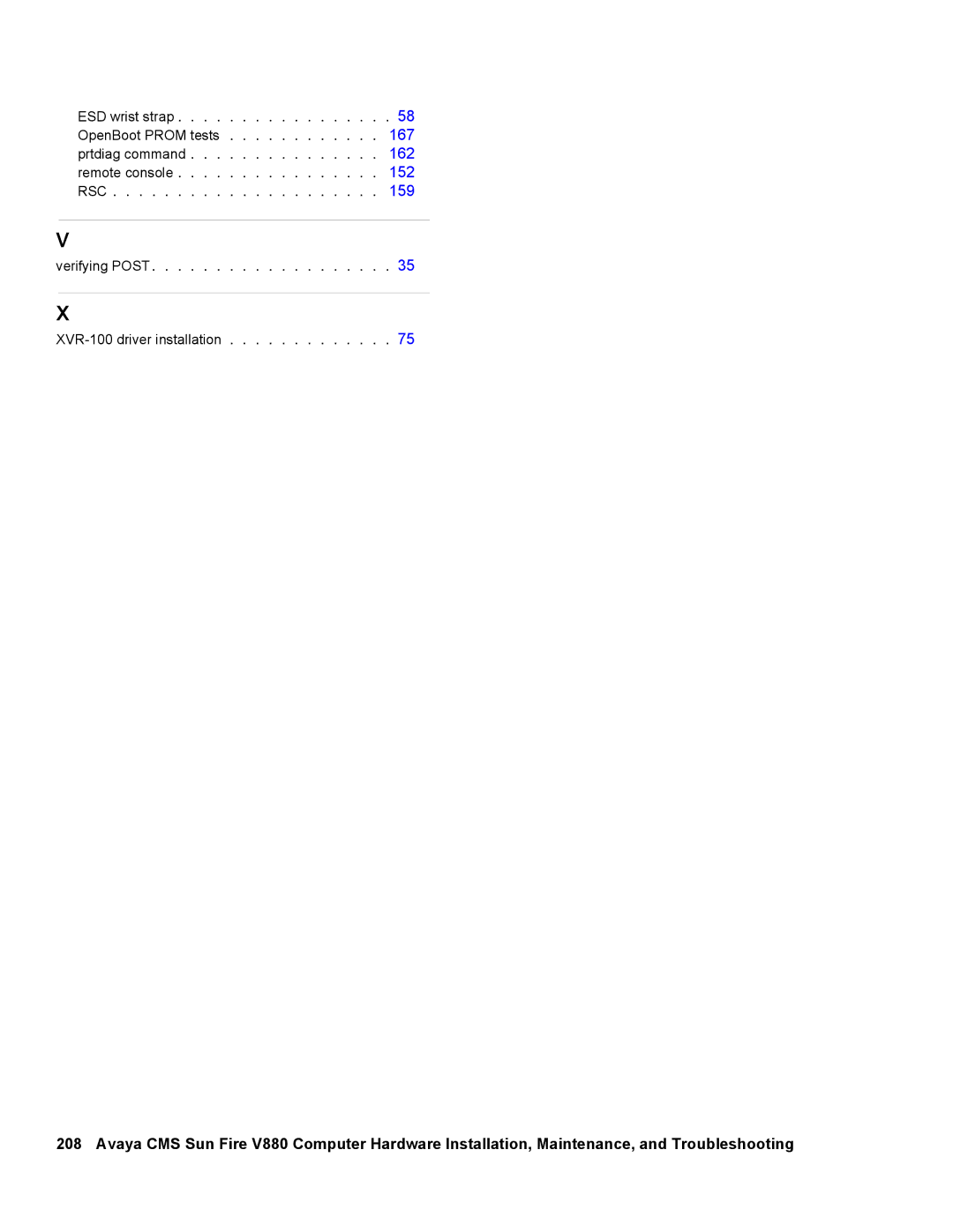 Avaya V880 manual Verifying Post 