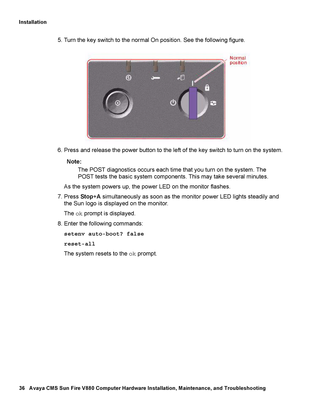 Avaya V880 manual Installation 