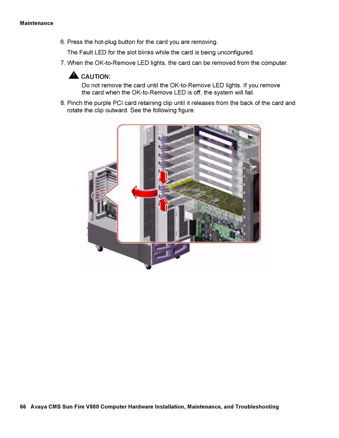 Avaya V880 manual Maintenance 