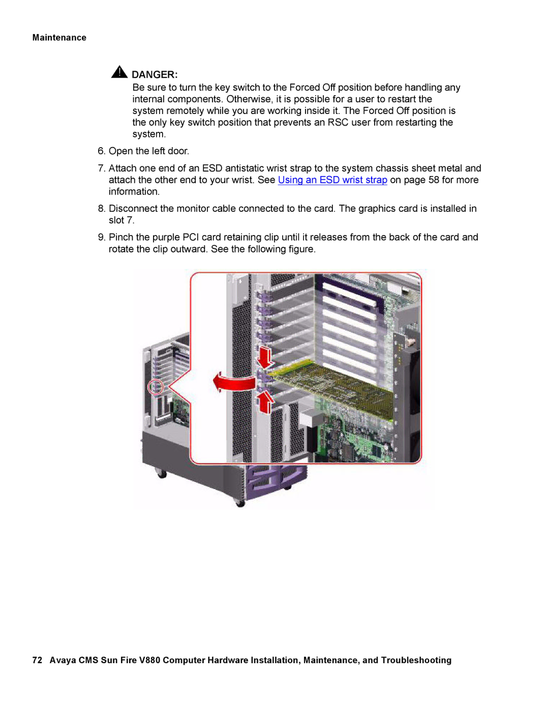 Avaya V880 manual Maintenance 