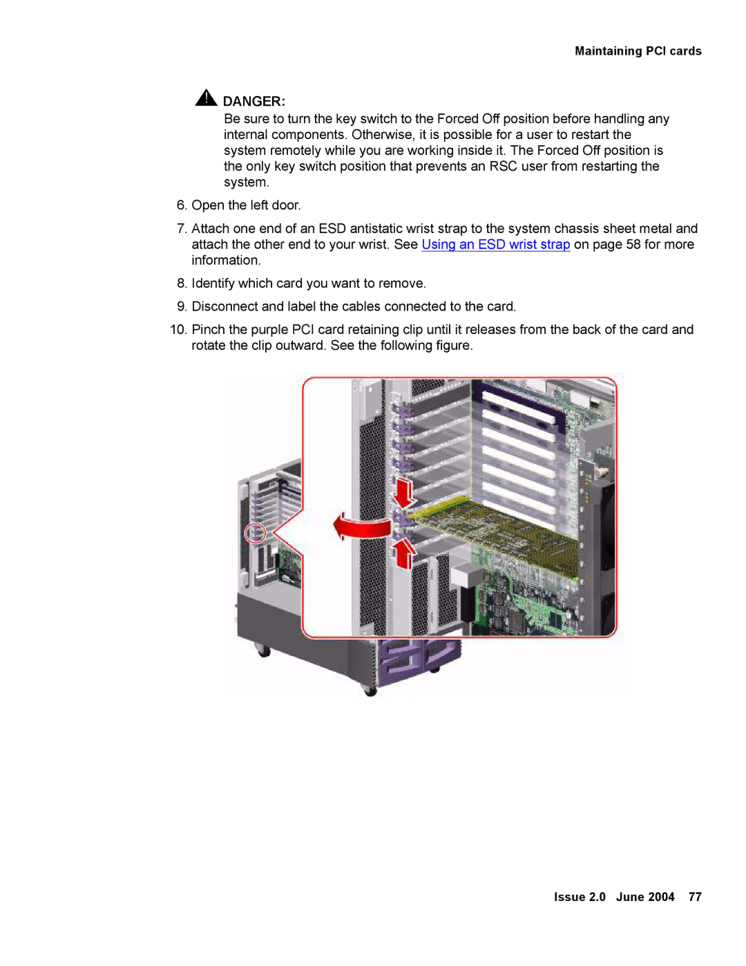 Avaya V880 manual Maintaining PCI cards 