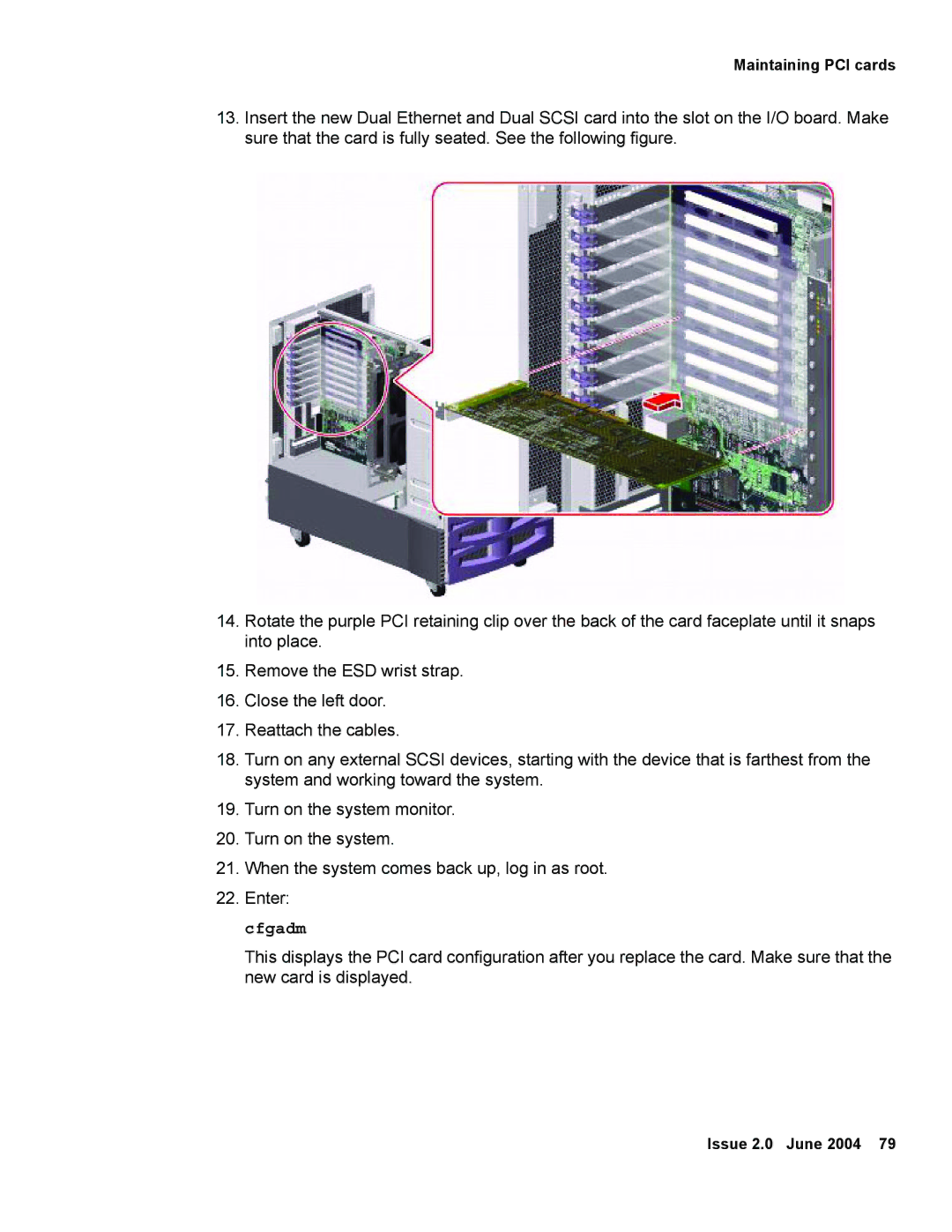 Avaya V880 manual Maintaining PCI cards 