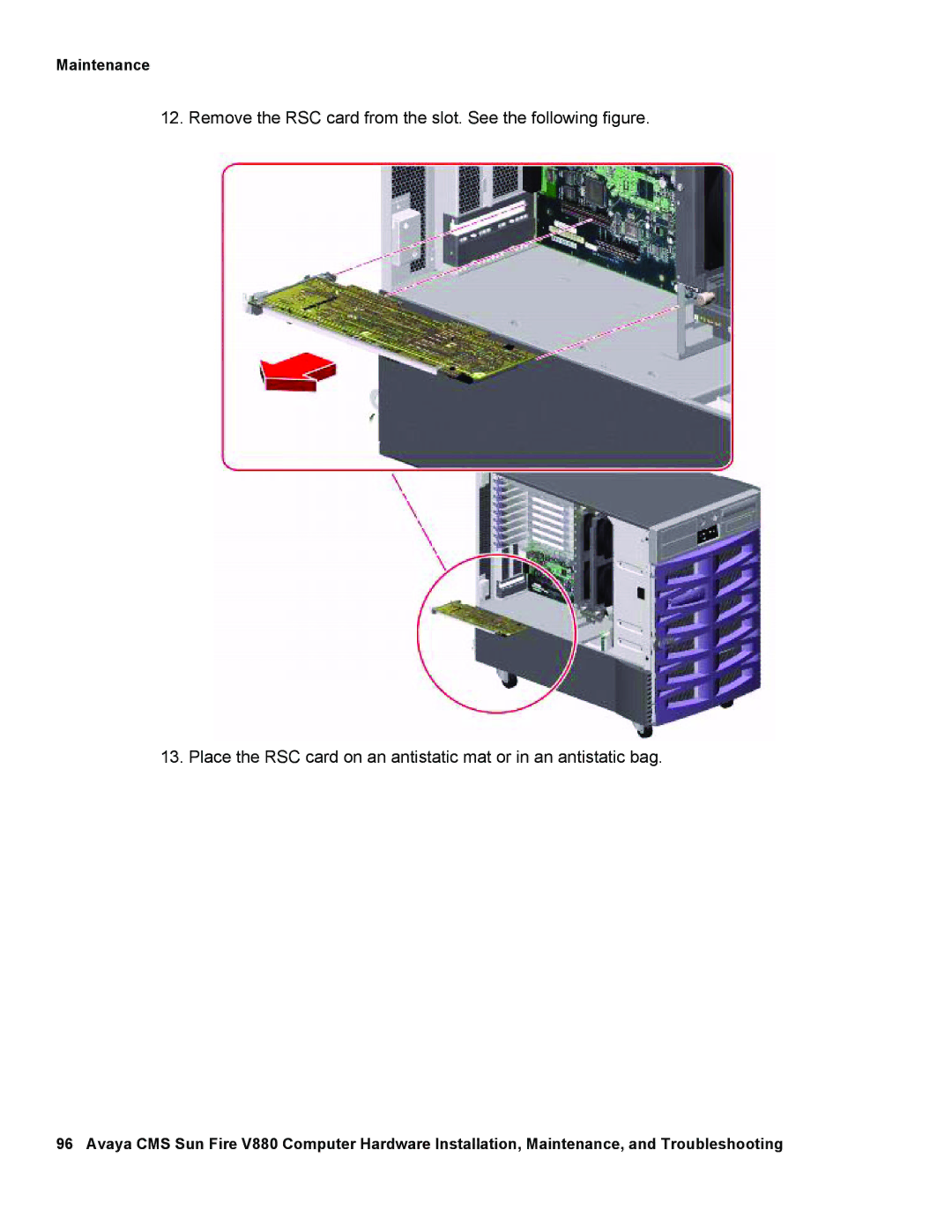 Avaya V880 manual Maintenance 