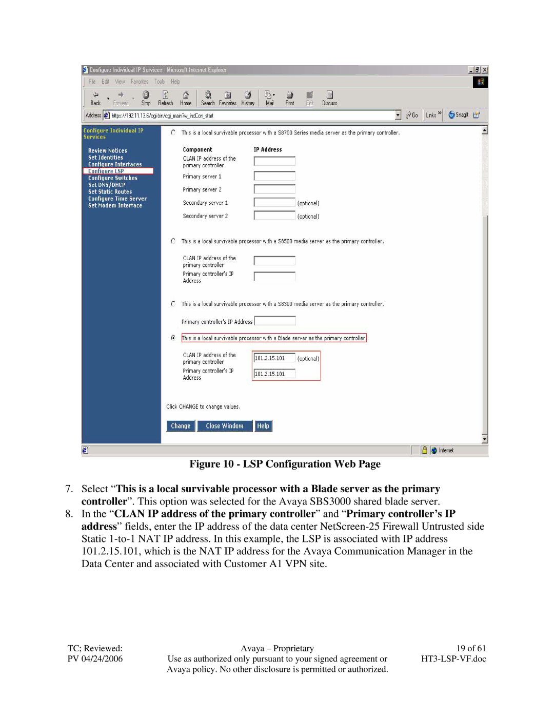 Avaya VF 3000 manual TC Reviewed Avaya Proprietary PV 04/24/2006 