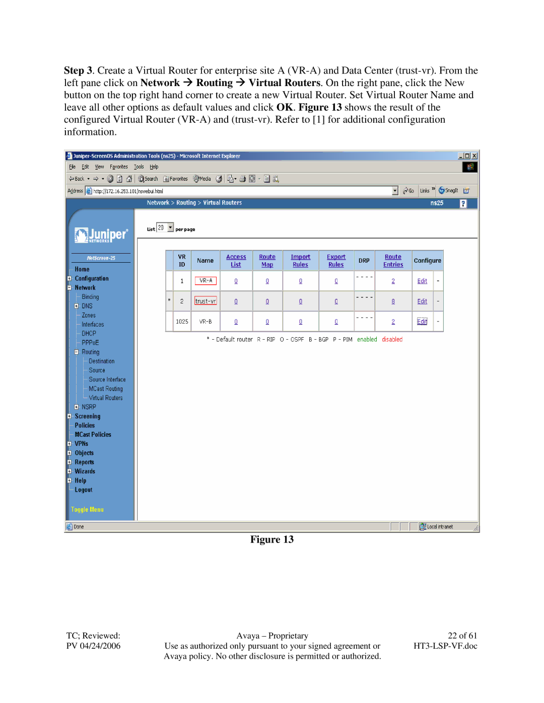 Avaya VF 3000 manual TC Reviewed Avaya Proprietary PV 04/24/2006 