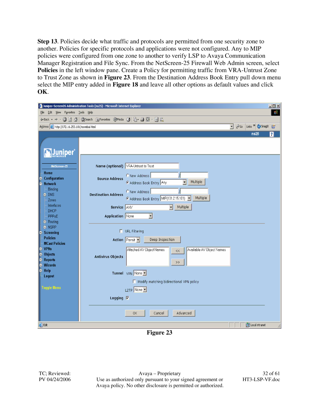 Avaya VF 3000 manual TC Reviewed Avaya Proprietary PV 04/24/2006 