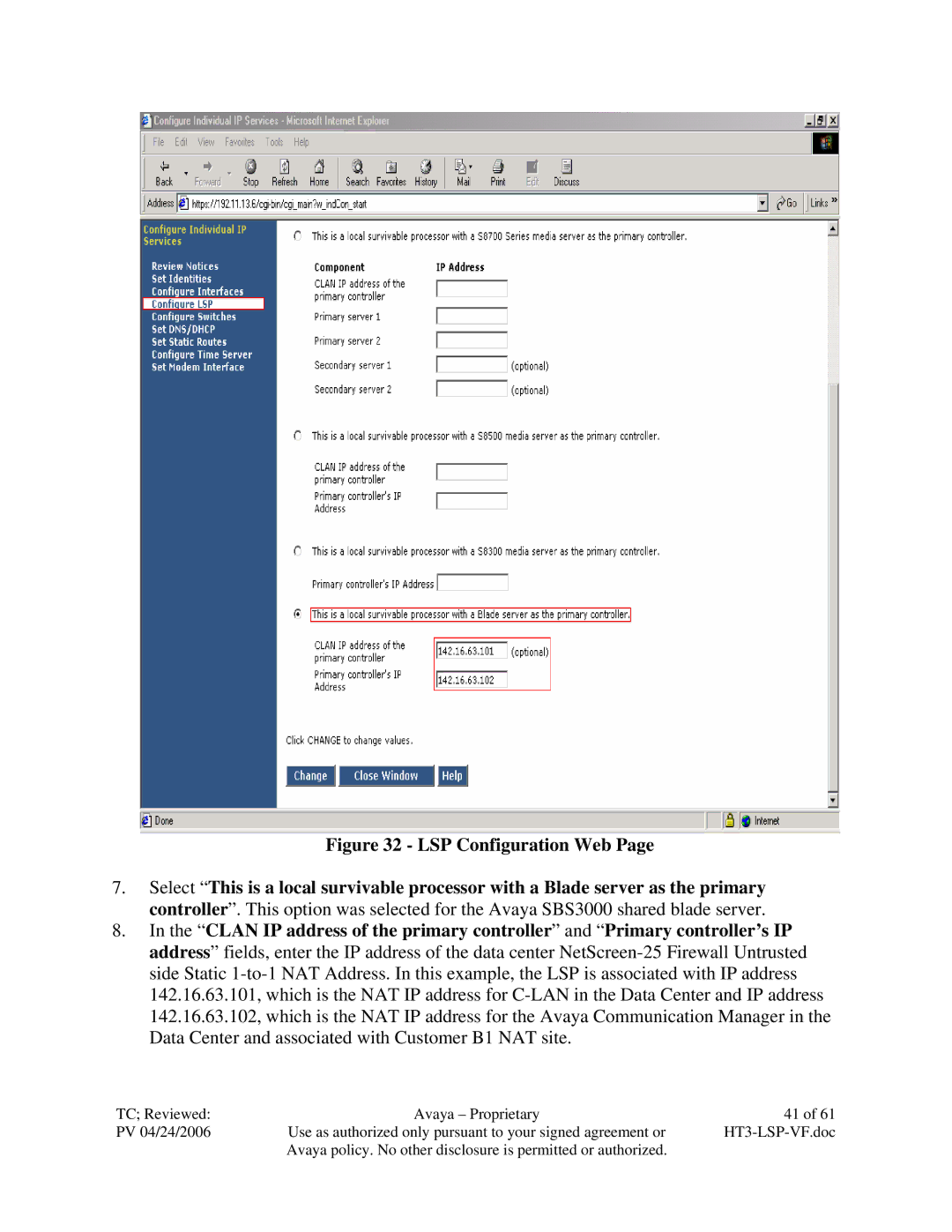 Avaya VF 3000 manual TC Reviewed Avaya Proprietary PV 04/24/2006 