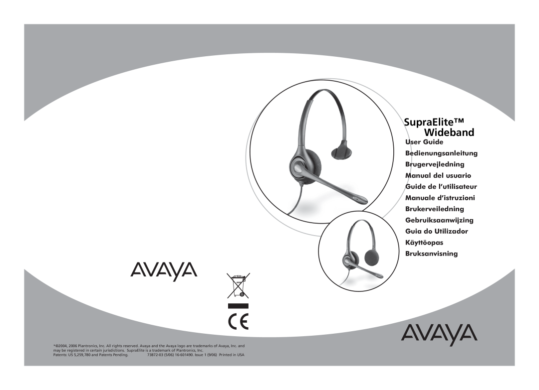 Avaya W450N, W460N manual SupraElite Wideband 