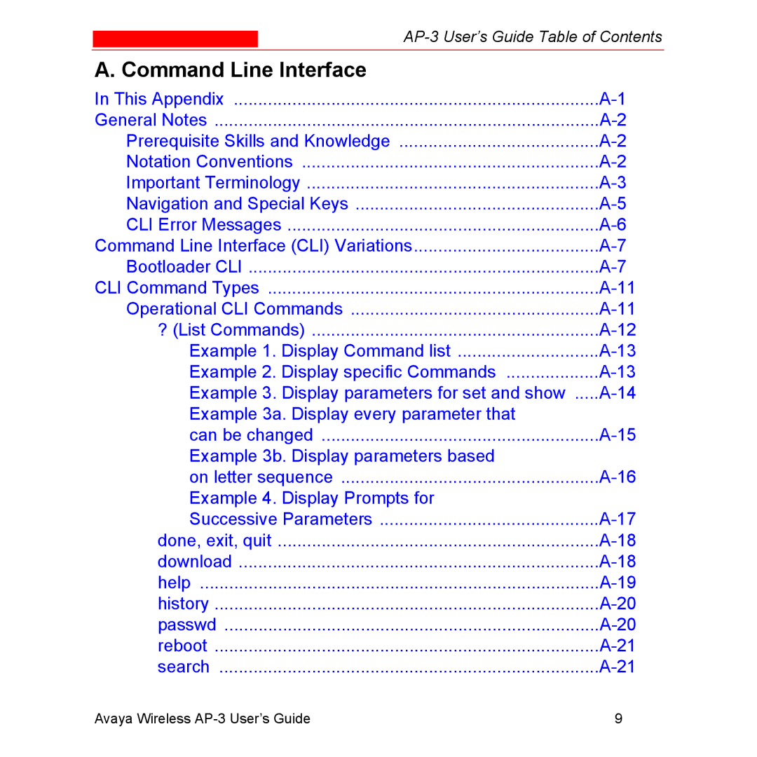 Avaya Wireless AP-3 manual Command Line Interface 