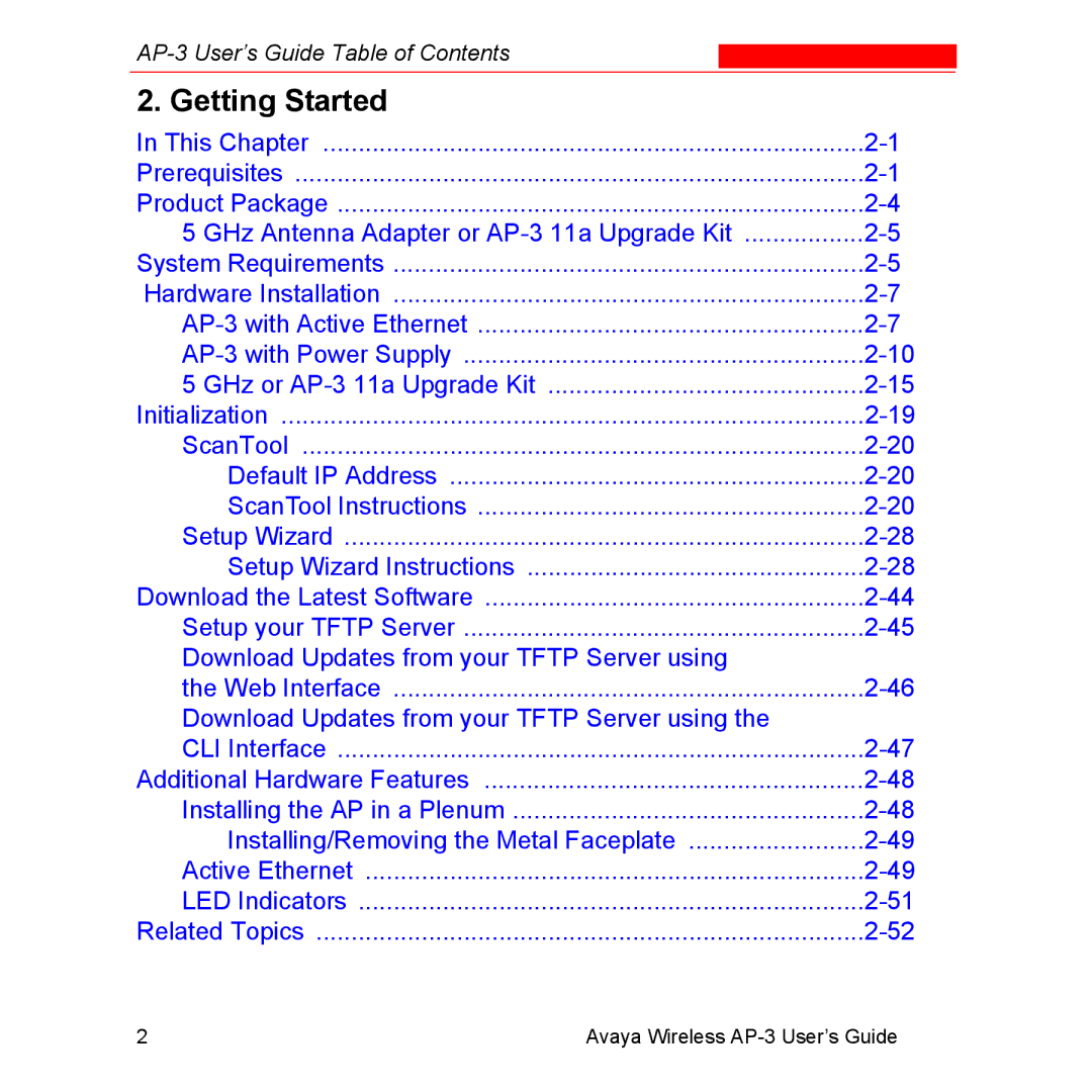 Avaya Wireless AP-3 manual Getting Started 