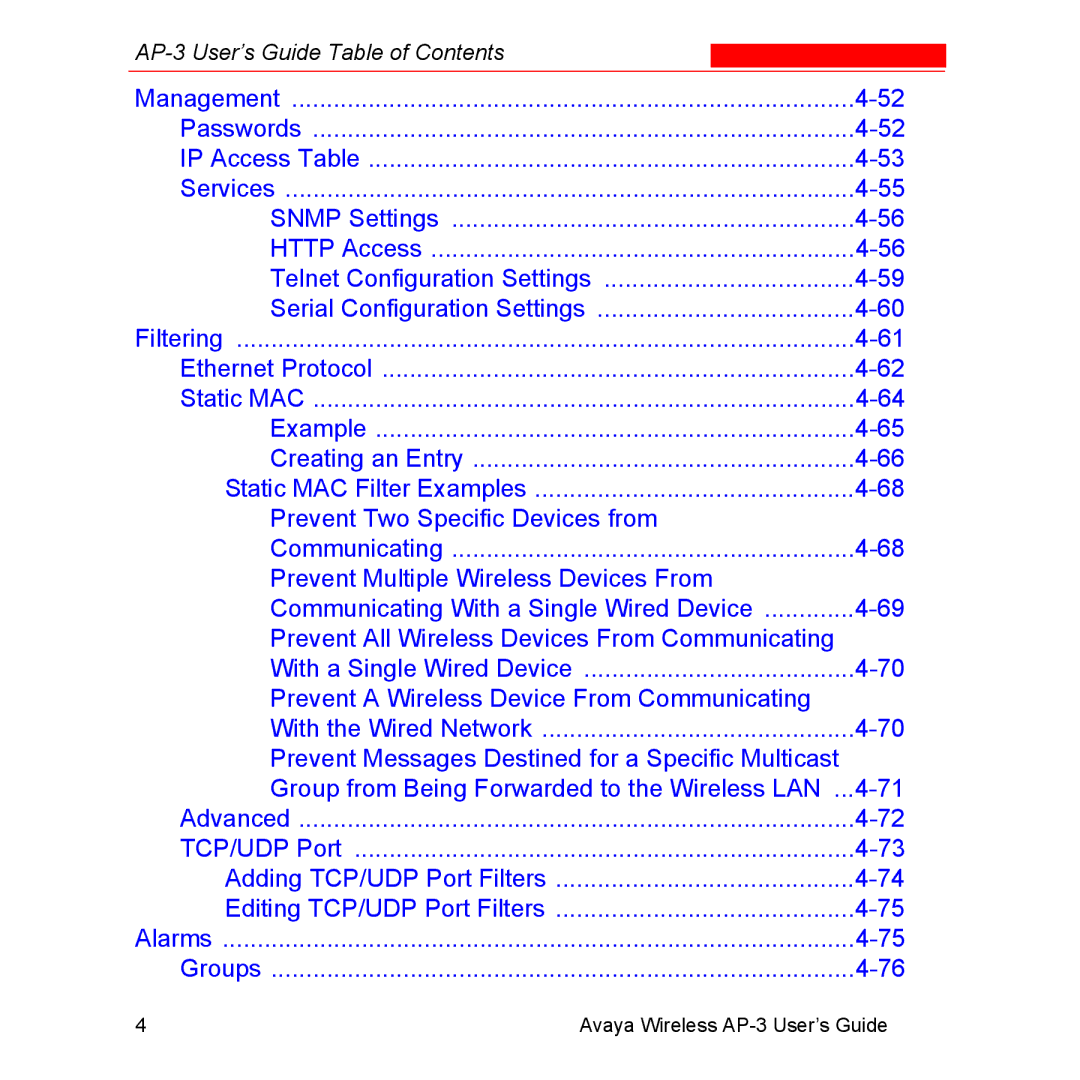 Avaya Wireless AP-3 manual Groups 