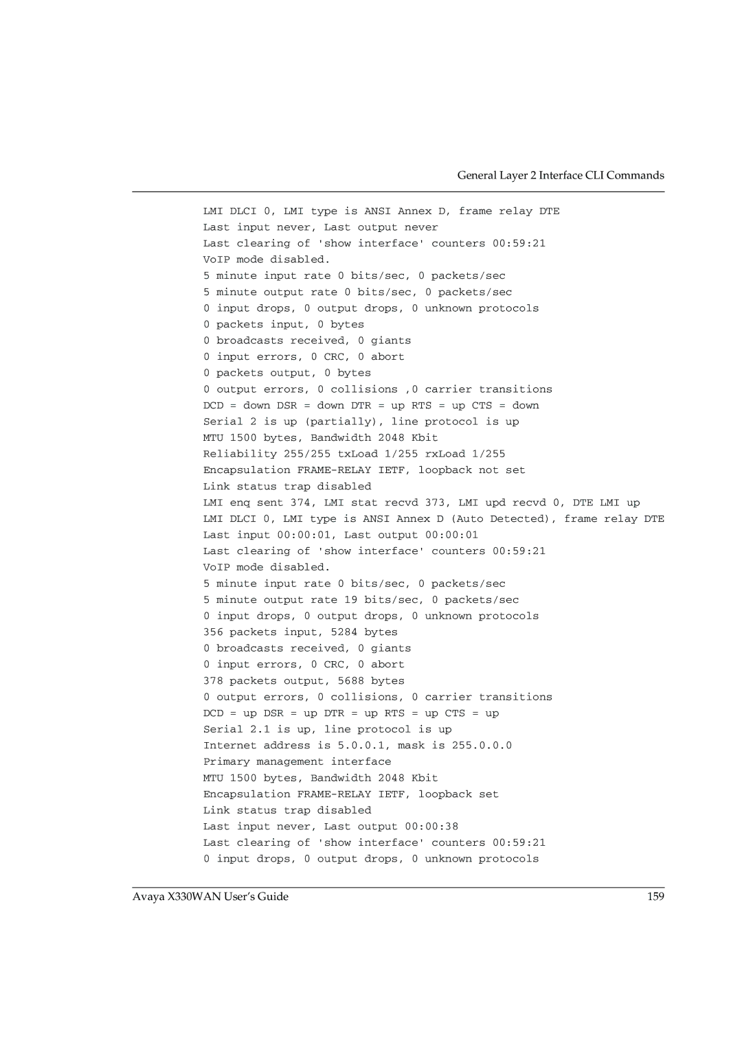 Avaya manual Avaya X330WAN User’s Guide 159 