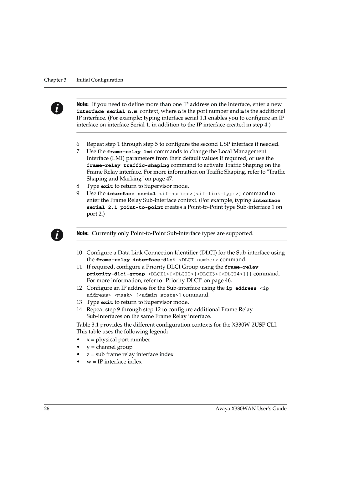 Avaya X330WAN manual Initial Configuration 