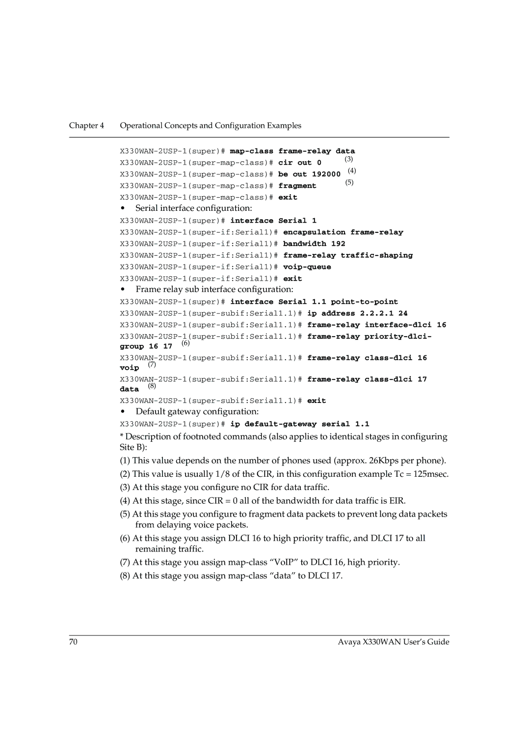 Avaya manual X330WAN-2USP-1super#map-class frame-relay data, Cir out, Fragment, Exit, Group 16 17, Data 