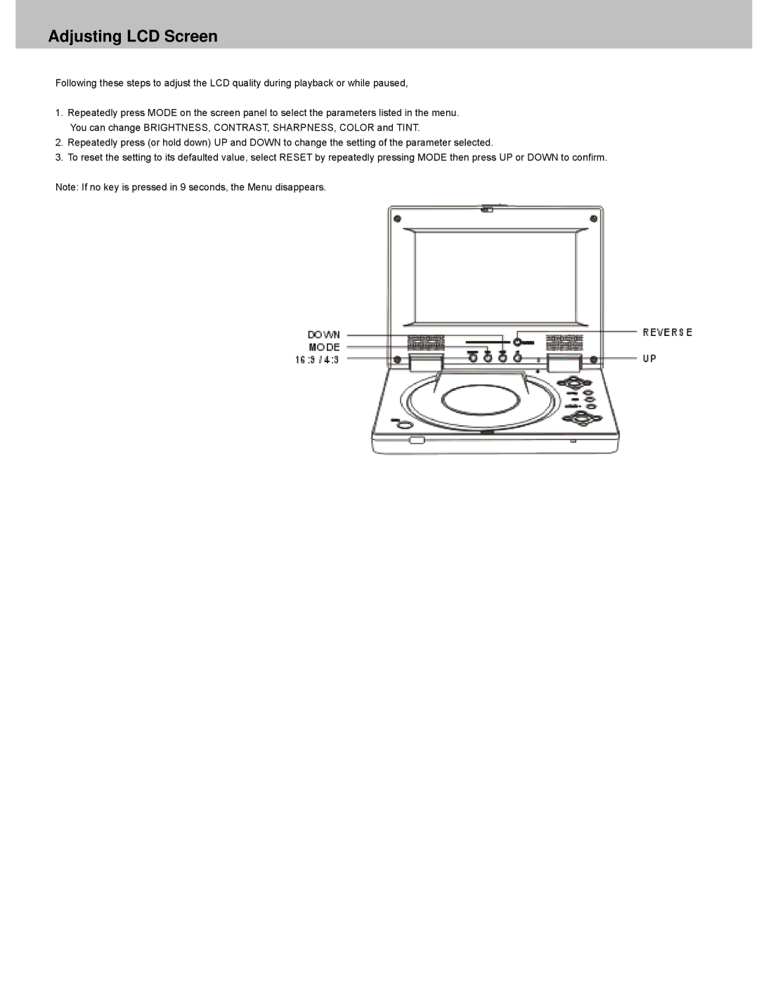 Avayon DXP-7P manual Adjusting LCD Screen 