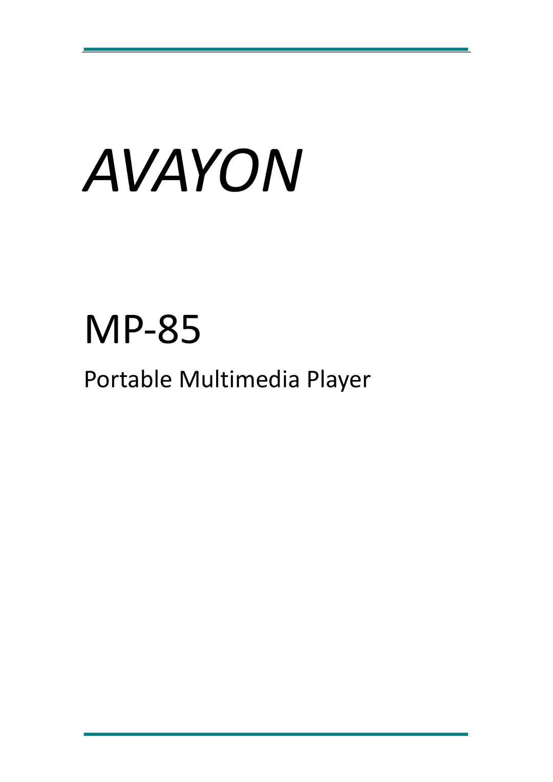 Avayon MP-85 manual Avayon 