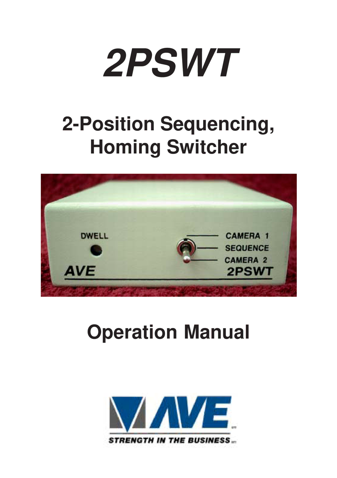 AVE 2PSWT operation manual 