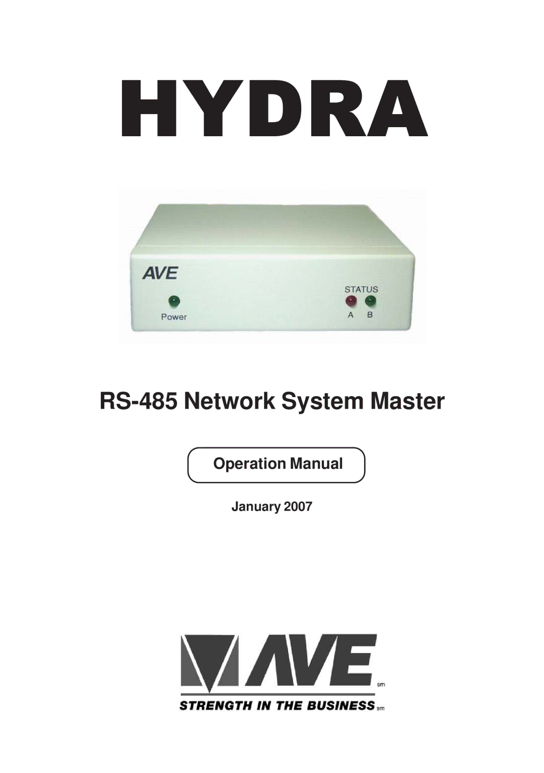 AVE RS-485 operation manual Hydra 